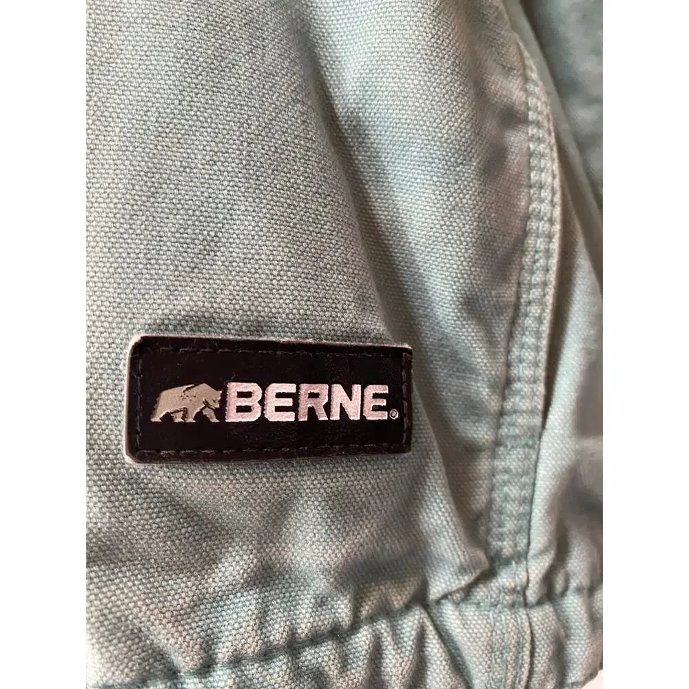 Youth Berne Sherpa-Lined Duck Canvas Hooded Jacket Eucaplyptus XS